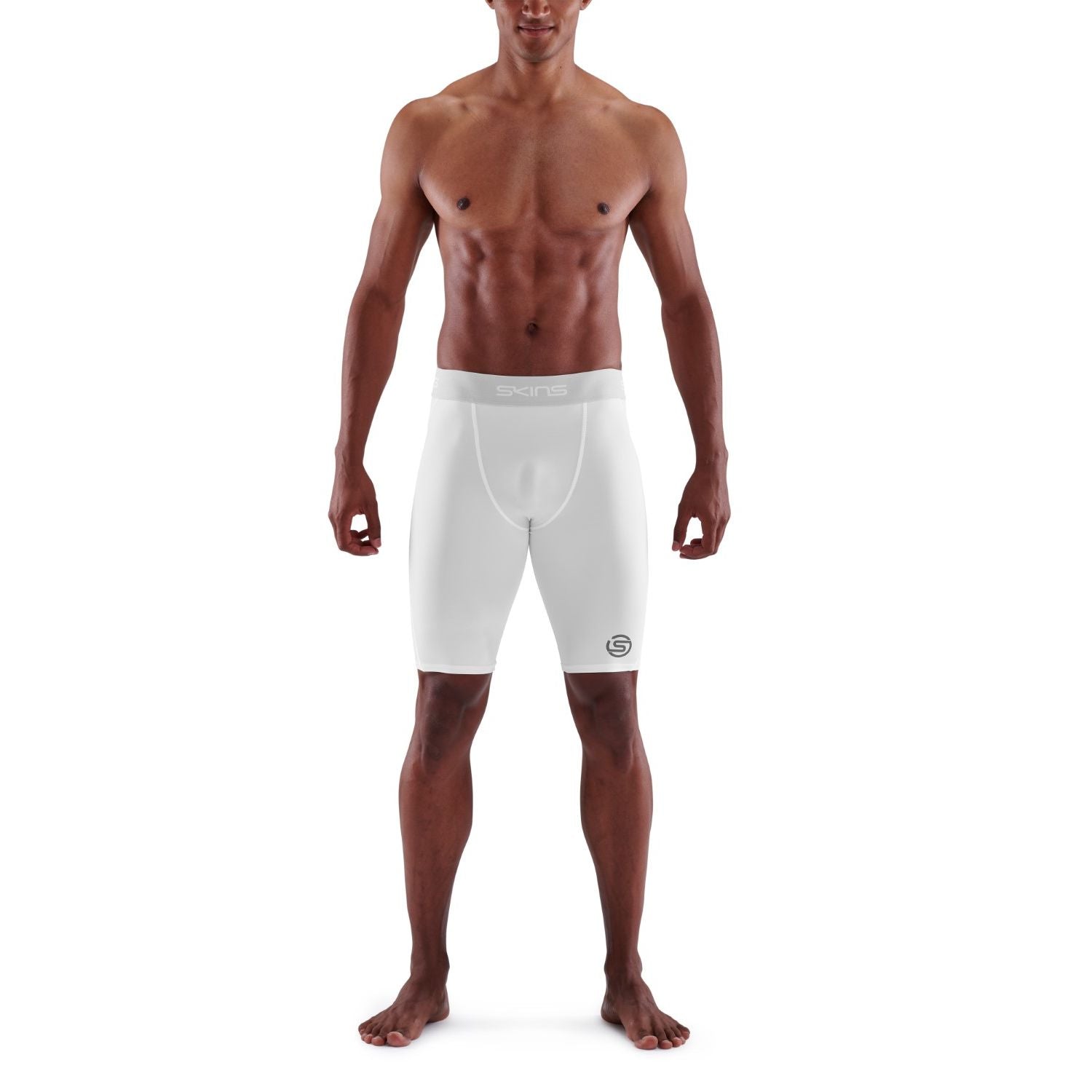 SKINS Compression Series-1 Active Men White Long Tights Activewear